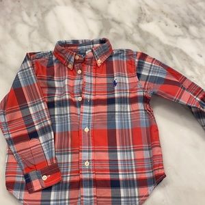 Ralph Lauren long sleeve collared shirt size 24m